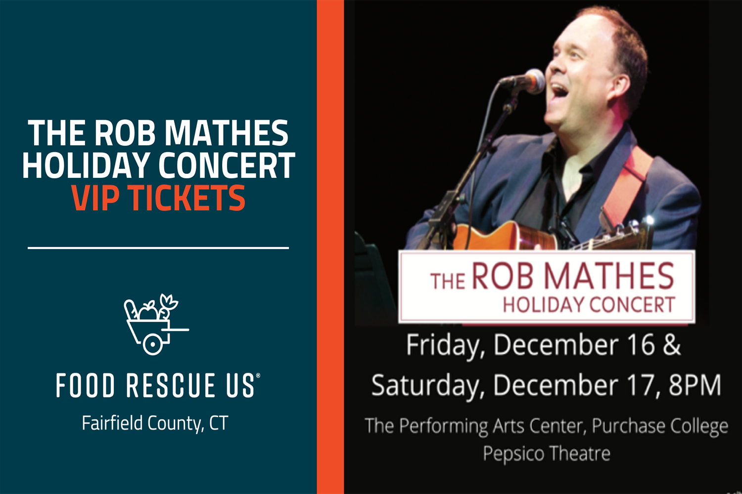 VIP Tickets Available for Rob Mathes Holiday Concert Food Rescue US